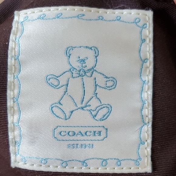 Coach Tan and Brown Diaper Bag 15 X 11.5  Signature Tote With Dust Bag - Picture 14 of 16